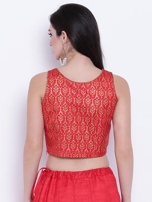 Block print printed blouse - 16252908 - Standard Image - 3