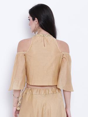 Cold shoulder printed blouse - 16252909 - Standard Image - 3
