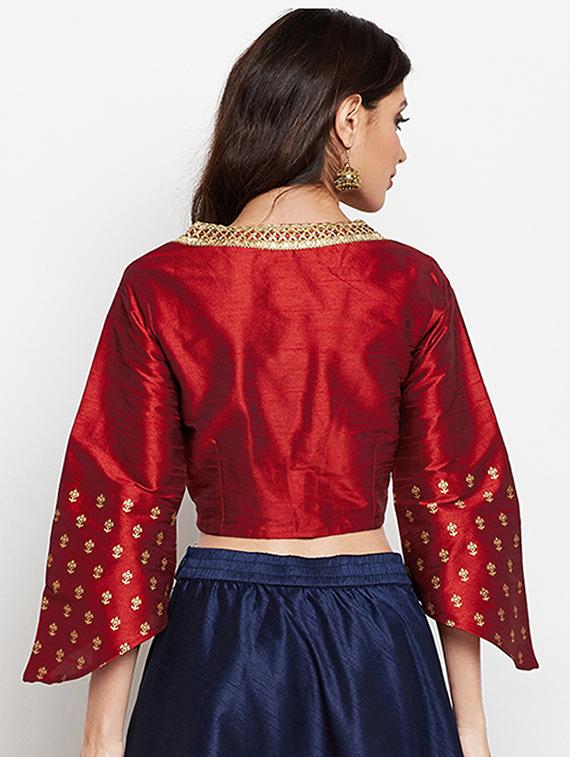 Bell sleeves printed blouse - 16252910 - Zoom Image - 3