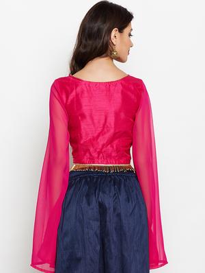 Block print printed blouse - 16252911 - Standard Image - 3