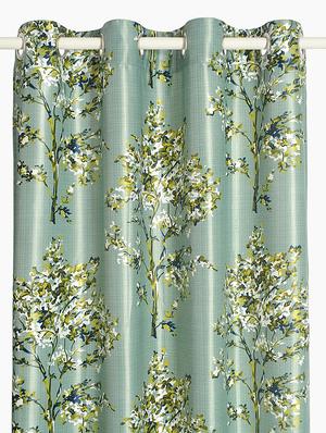 Floral Print Polyester 220 GSM Set of 2 Eyelet Long Door curtain - 16252996 - Standard Image - 3