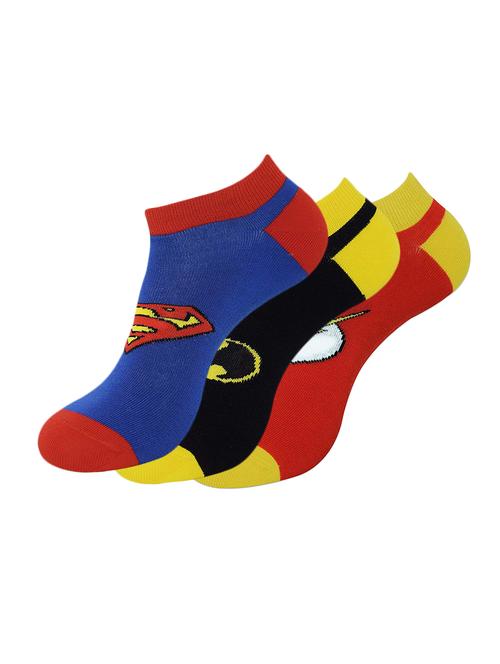 set of 3 multi colored cotton ankle length sock - 16253069 - Standard Image - 1