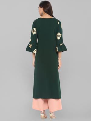 foil printed kurta palazzo set - 16253267 - Standard Image - 3