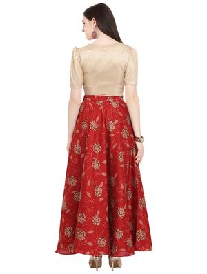 floral motif flared lehenga - 16254750 - Standard Image - 3