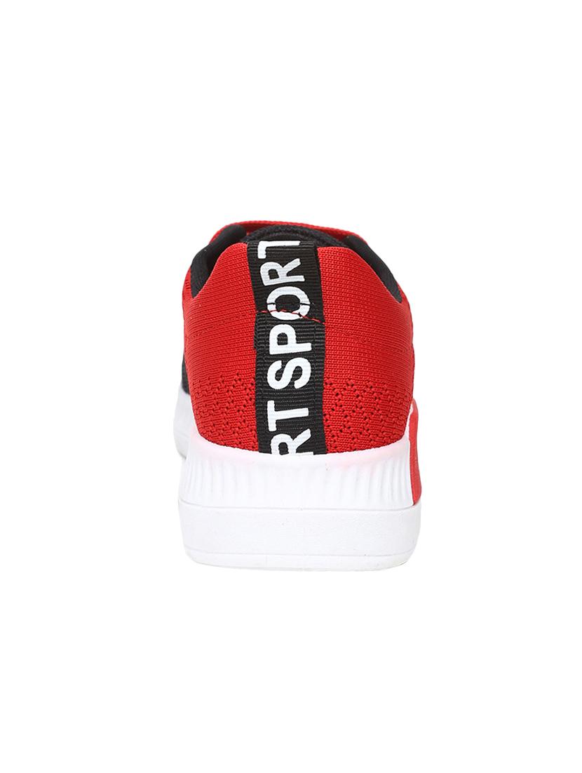 red lace-up sports shoes - 16255134 - Zoom Image - 3