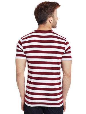maroon striped tshirt - 16255447 - Standard Image - 3