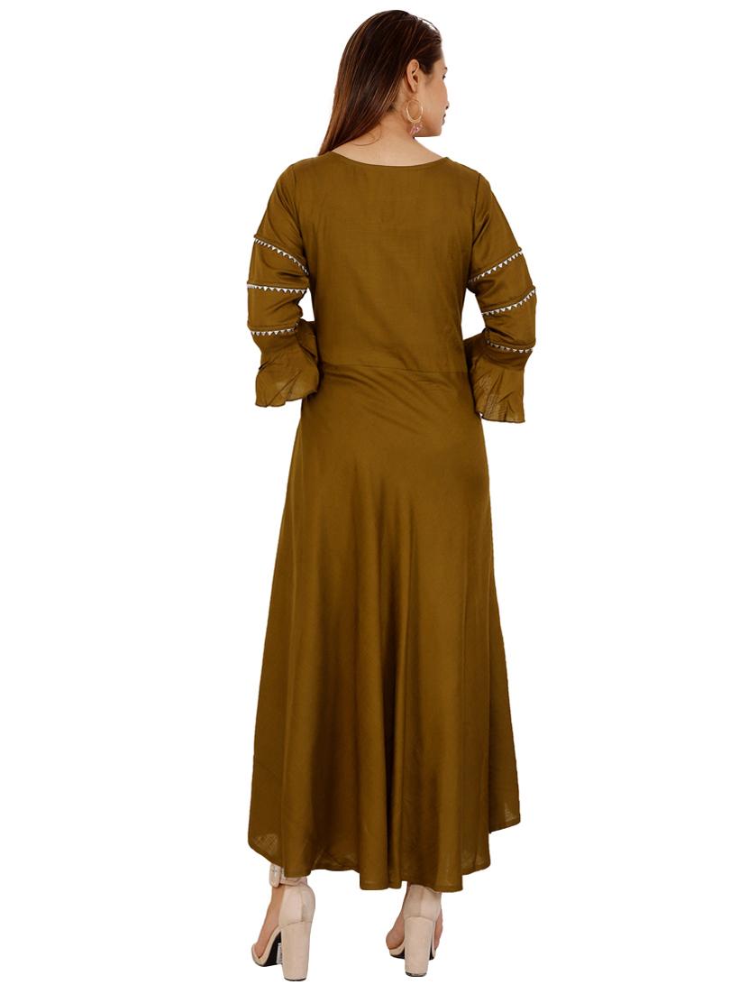 solid flared kurta - 16256694 - Zoom Image - 3