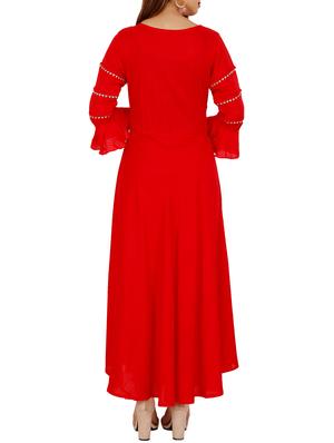 solid flared kurta - 16256695 - Standard Image - 3