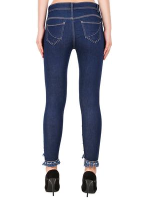 frayed hem pearl embellished jeans - 16256982 - Standard Image - 3
