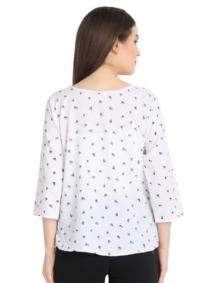 quirky prints round neck top - 16257125 - Standard Image - 3