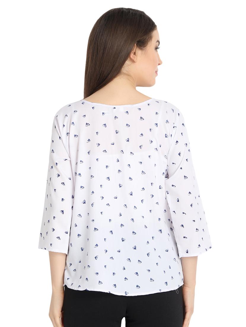quirky prints round neck top - 16257125 - Zoom Image - 3