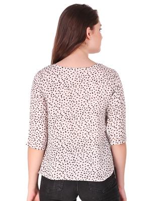 round neck printed top - 16257132 - Standard Image - 3