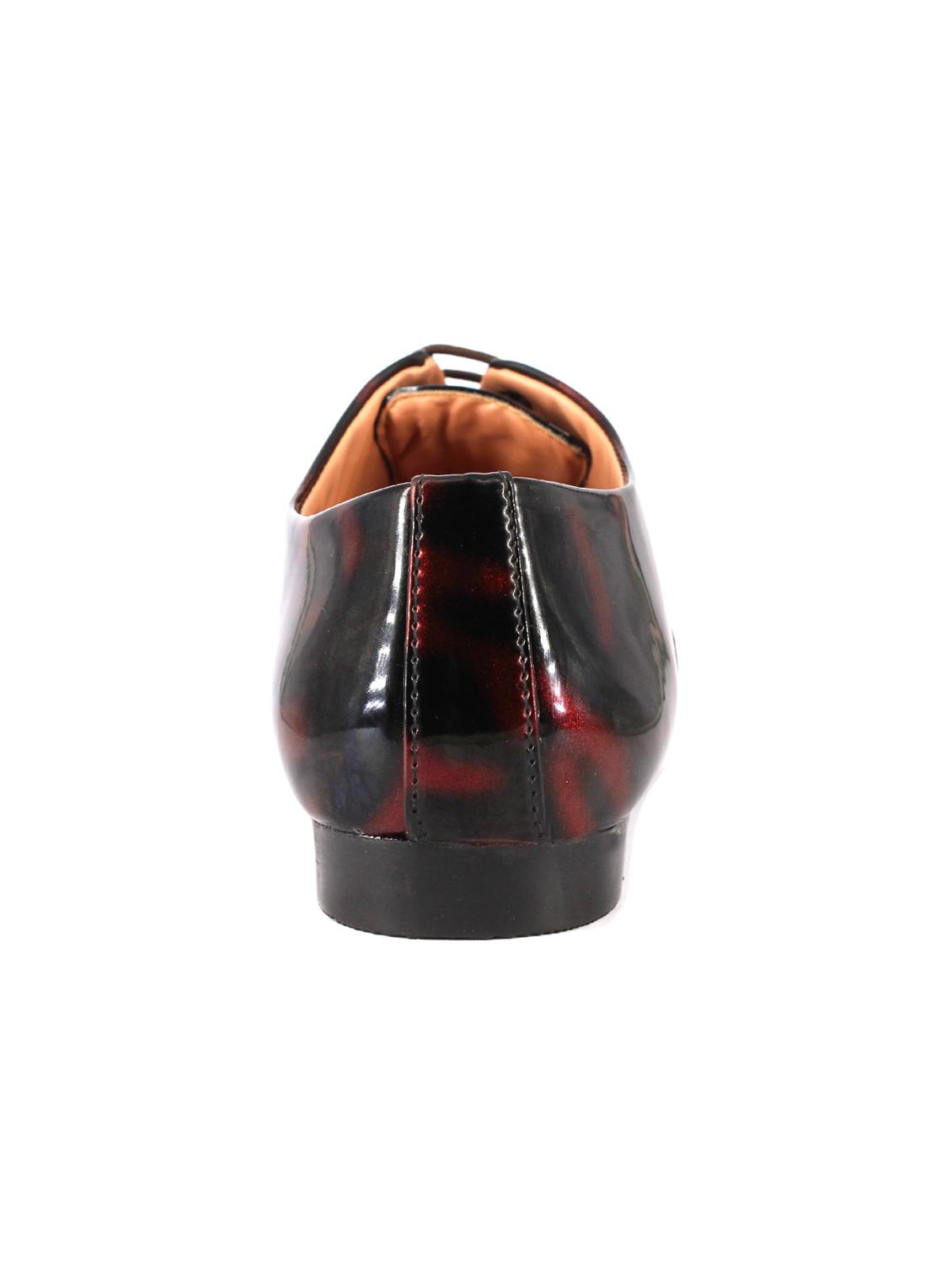 red patent leather lace-up oxfords - 16257469 - Zoom Image - 3