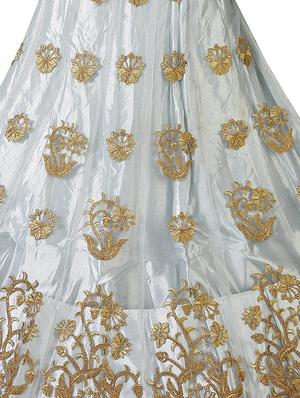 floral embroidered a-line lehenga - 16257501 - Standard Image - 3
