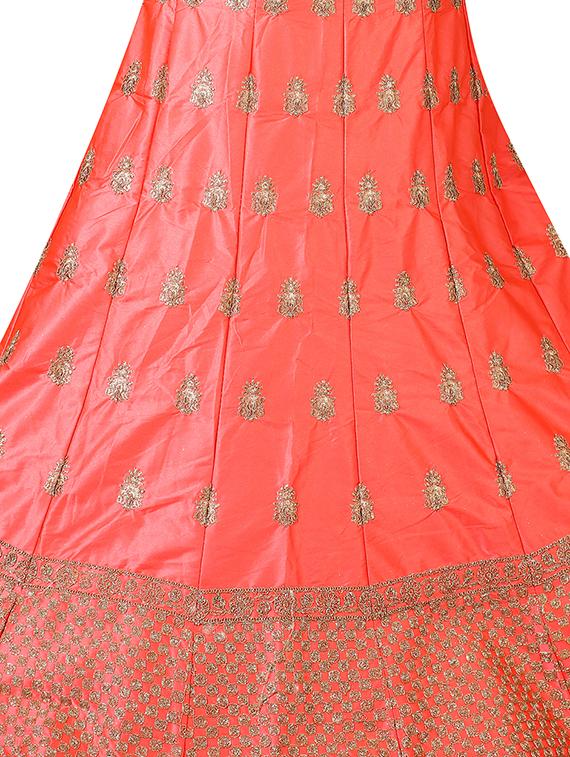 embroidered a-line lehenga - 16257505 - Zoom Image - 3
