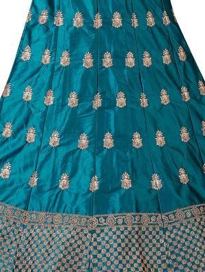 embroidered a-line lehenga - 16257508 - Standard Image - 3