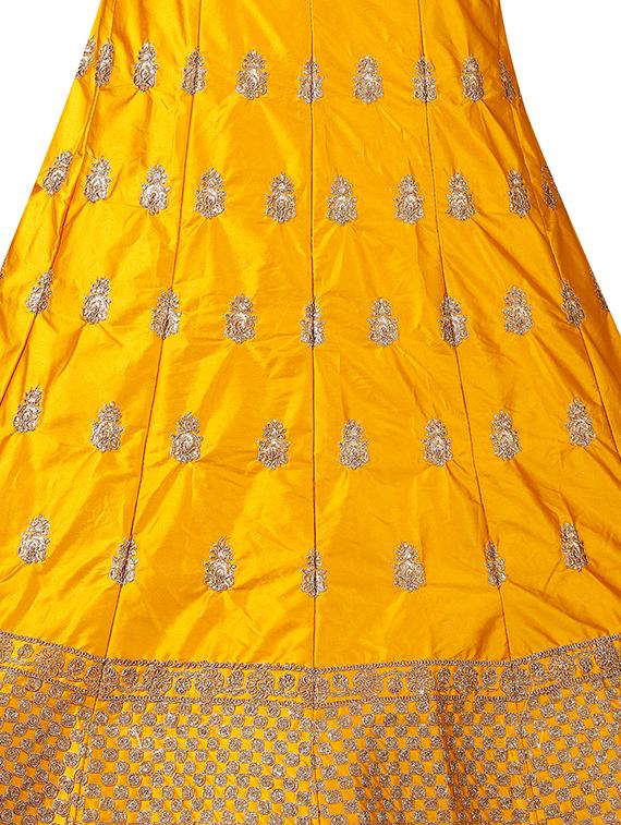 embroidered a-line lehenga - 16257509 - Zoom Image - 3