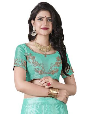 floral embroidered a-line lehenga - 16257529 - Standard Image - 3
