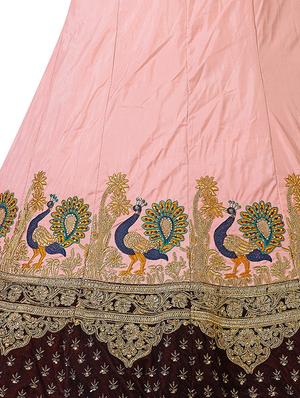 embroidered a-line lehenga - 16257538 - Standard Image - 3