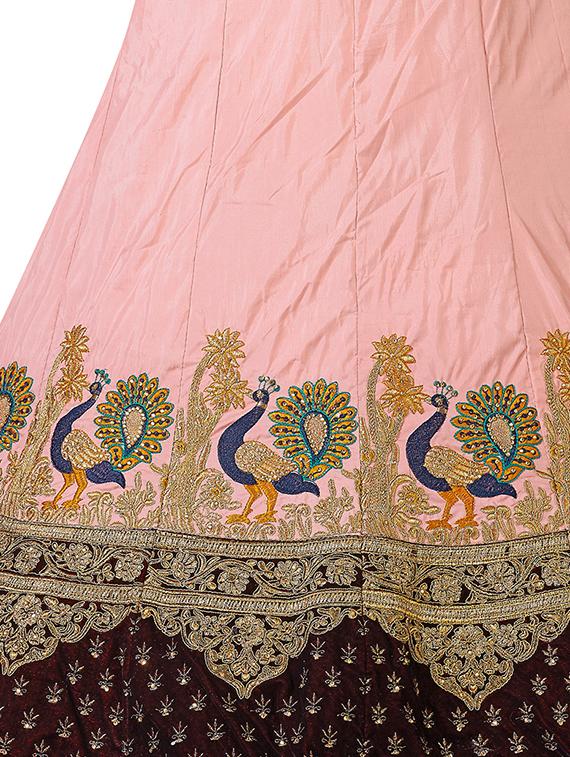embroidered a-line lehenga - 16257538 - Zoom Image - 3