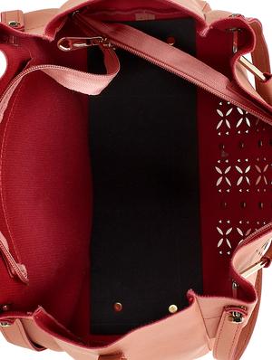 pink leatherette (pu) handbag combo - 16257776 - Standard Image - 3
