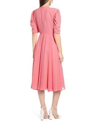 button up frilled flare dress - 16258862 - Standard Image - 3