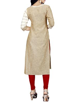 striped straight kurta - 16259483 - Standard Image - 3