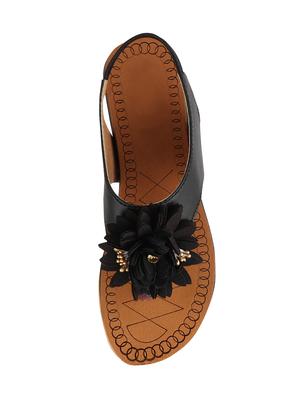 black back strap sandals - 16259606 - Standard Image - 3