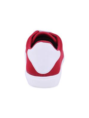 red canvas lace up sneakers - 16260746 - Standard Image - 3