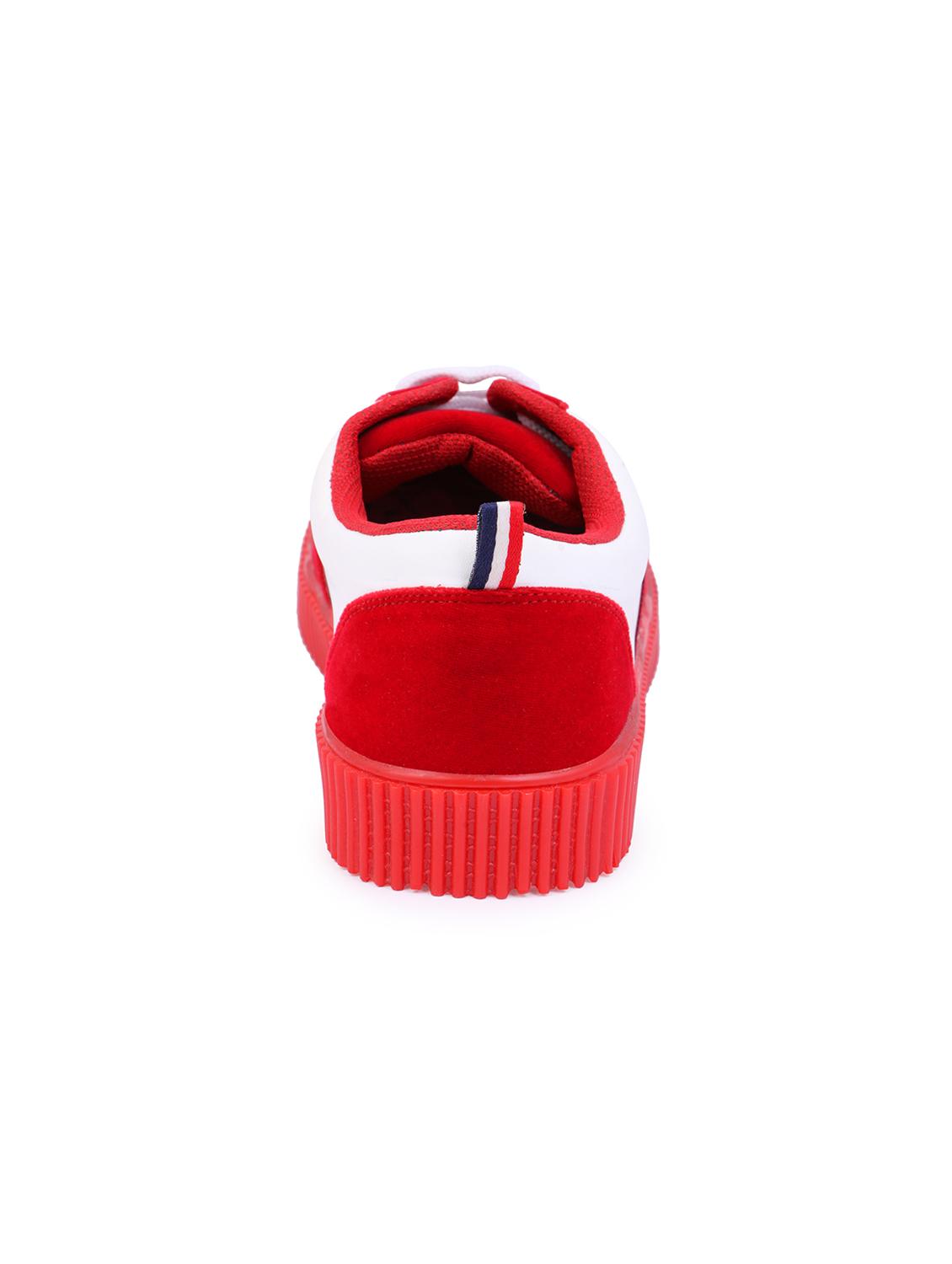 red suede lace up sneakers - 16260757 - Zoom Image - 3