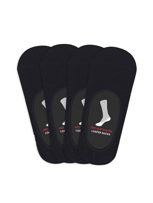 set of 4 black cotton no show sock - 16260873 - Standard Image - 1