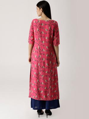 floral straight kurta - 16261418 - Standard Image - 3
