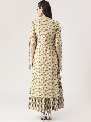 Printed straight kurta skirt set - 16261464 - Standard Image - 3