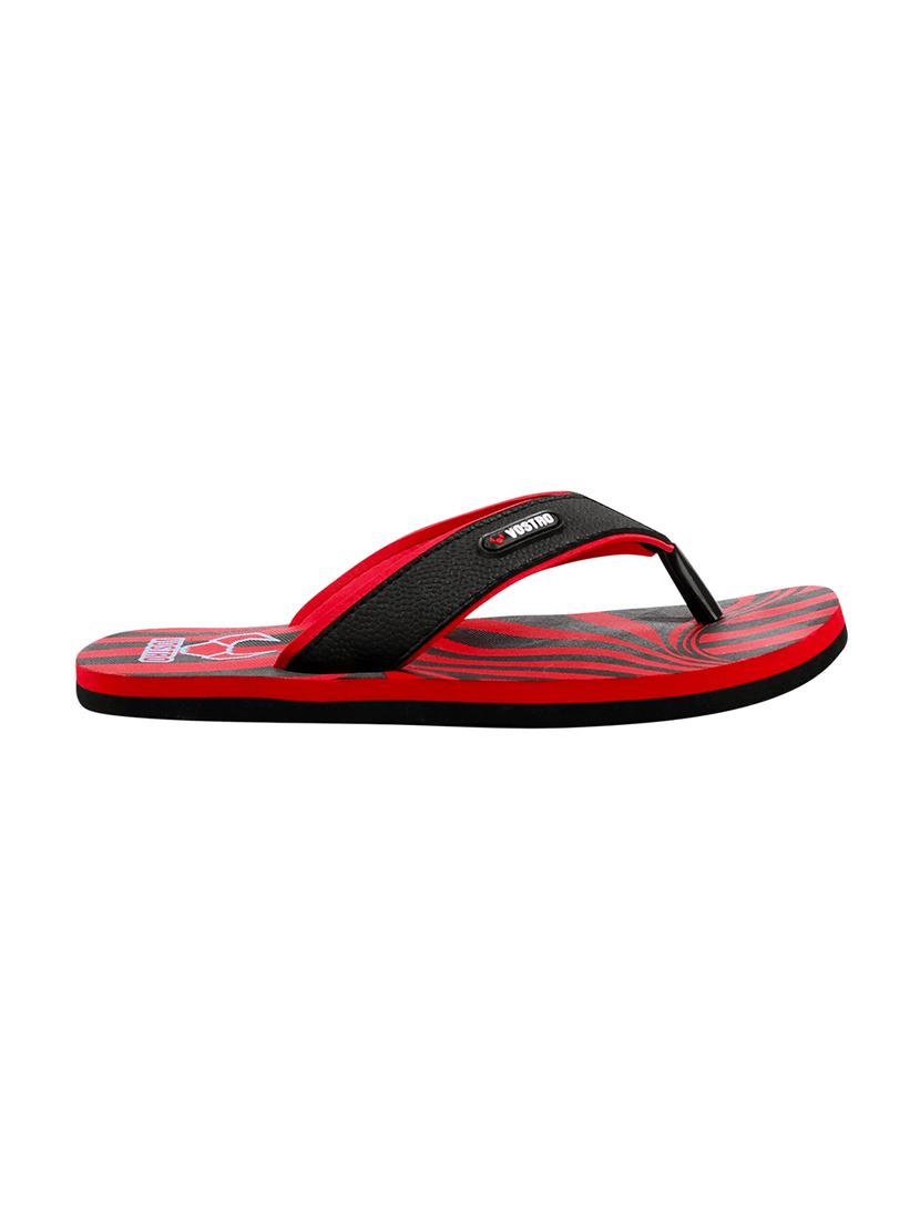 red leatherette toe separator flip flops - 16261687 - Zoom Image - 3