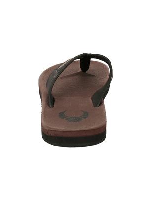 green leatherette toe separator flip flops - 16261716 - Standard Image - 3