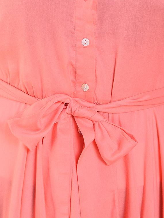 tie knot button up asymmetric tunic - 16262408 - Zoom Image - 3