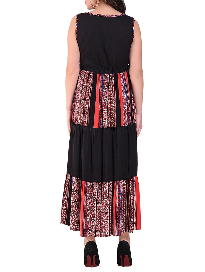 drawstring tiered maxi dress - 16262411 - Zoom Image - 3