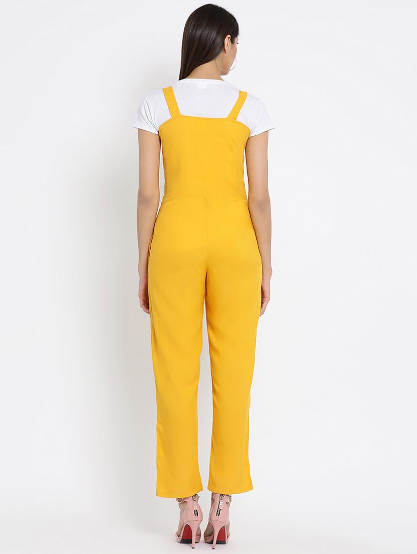 pocket detail solid dungaree - 16262817 - Zoom Image - 3