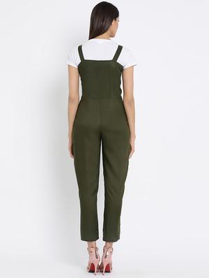 pocket detail solid dungaree - 16262818 - Standard Image - 3