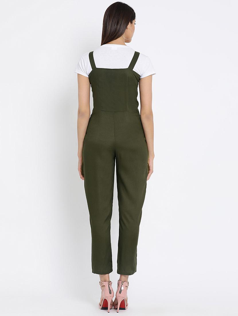 pocket detail solid dungaree - 16262818 - Zoom Image - 3