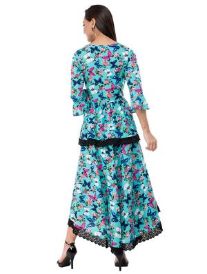 Butterfly print layered dress - 16263170 - Standard Image - 3