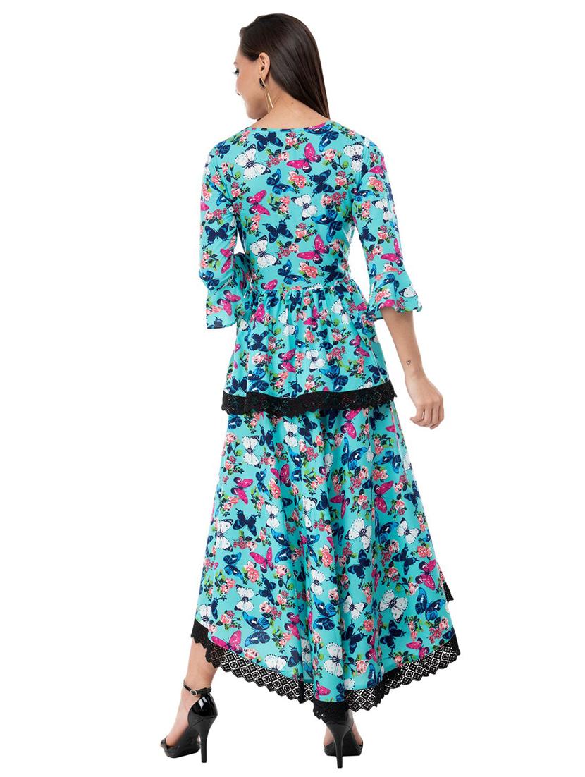 Butterfly print layered dress - 16263170 - Zoom Image - 3