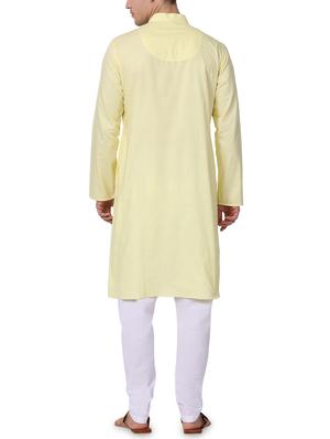 yellow solid kurta pyjama set - 16264050 - Standard Image - 3