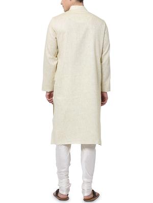 yellow cotton kurta pyjama set - 16264071 - Standard Image - 3