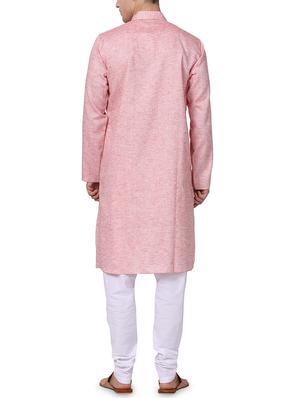 pink cotton kurta pyjama set - 16264083 - Standard Image - 3