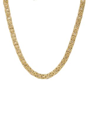 gold satin less steel short necklace - 16264245 - Standard Image - 3