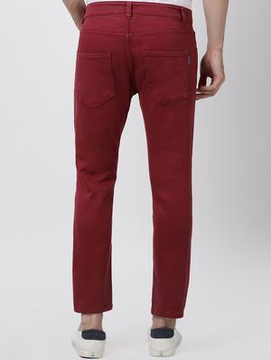 red denim plain jeans - 16265141 - Standard Image - 3