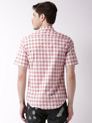pink checkered casual shirt - 16265231 - Standard Image - 3