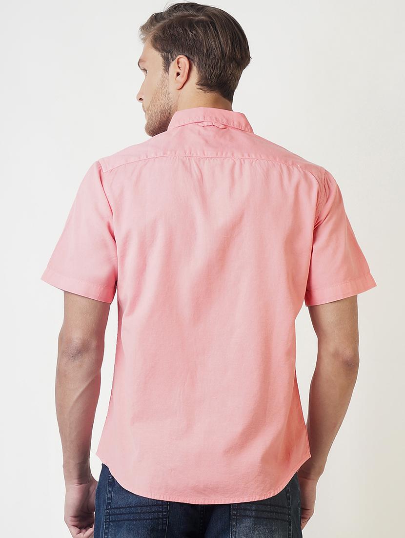 pink solid casual shirt - 16265234 - Zoom Image - 3