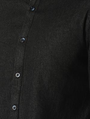 black denim casual shirt - 16265253 - Standard Image - 6